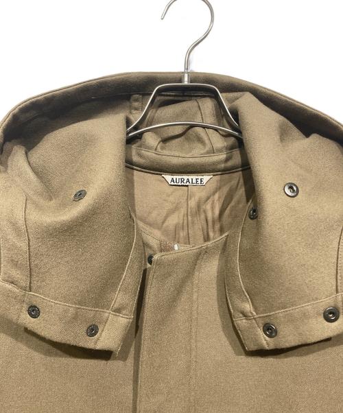 AURALEE（オーラリー）AURALEE (オーラリー) LIGHT MELTON LONG HOODED COAT ブラウン サイズ:3の古着・服飾アイテム