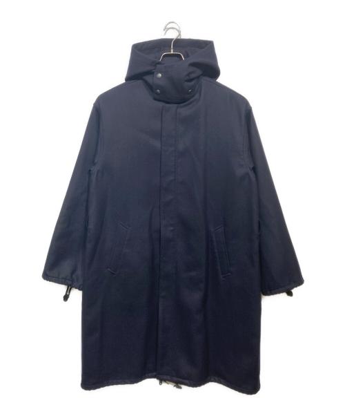 AURALEE（オーラリー）AURALEE (オーラリー) LIGHT MELTON LONG HOODED COAT ネイビー サイズ:3の古着・服飾アイテム