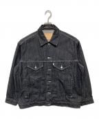 Graphpaperグラフペーパー）の古着「Colorfast Denim Trucker Jacket」｜ブラック