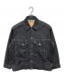 Graphpaper（グラフペーパー）の古着「Colorfast Denim Trucker Jacket」｜ブラック