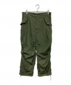 Graphpaperグラフペーパー）の古着「Garment Dyed Poplin Military Pants」｜グリーン