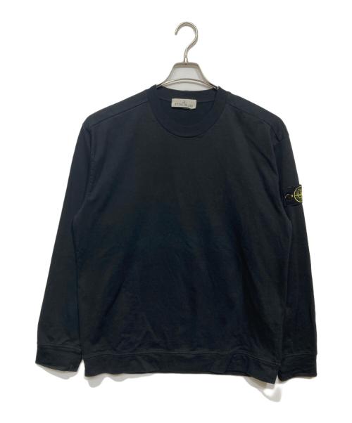 STONE ISLAND（ストーンアイランド）STONE ISLAND (ストーンアイランド) クルーネックカットソー ブラック サイズ:Lの古着・服飾アイテム