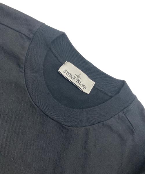 STONE ISLAND（ストーンアイランド）STONE ISLAND (ストーンアイランド) クルーネックカットソー ブラック サイズ:Lの古着・服飾アイテム