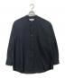 Graphpaper（グラフペーパー）の古着「Fine Wool Tropical L/S Oversized Band Collar Shirt」｜ブラック
