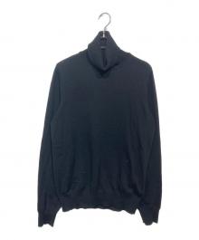 Maison Margiela（メゾンマルジェラ）の古着「タートルネックエルボーパッチセーター」｜ブラック