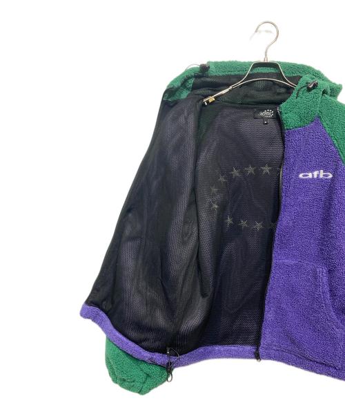 AFB（エーエフビー）AFB (エーエフビー) ボアジャケット グリーン×パープル サイズ:Mの古着・服飾アイテム