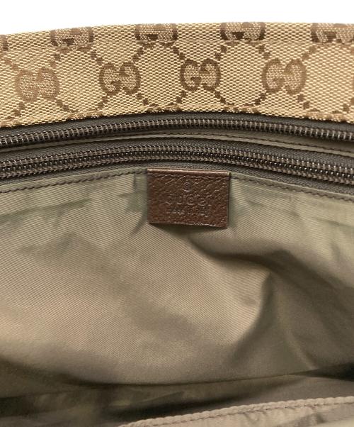 GUCCI（グッチ）GUCCI (グッチ) ウェビングライン マザーズバッグ ベージュの古着・服飾アイテム
