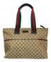 GUCCI（グッチ）の古着「ウェビングライン マザーズバッグ」｜ベージュ