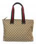 GUCCI (グッチ) ウェビングライン マザーズバッグ ベージュ：50000円