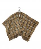 BURBERRYバーバリー）の古着「エンブロイダリー カシミアブレンド リバーシブル ケープ」｜ブラウン
