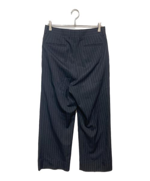 NEAT（ニート）NEAT (ニート) 2タックストライプスラックス ブラック サイズ:46の古着・服飾アイテム