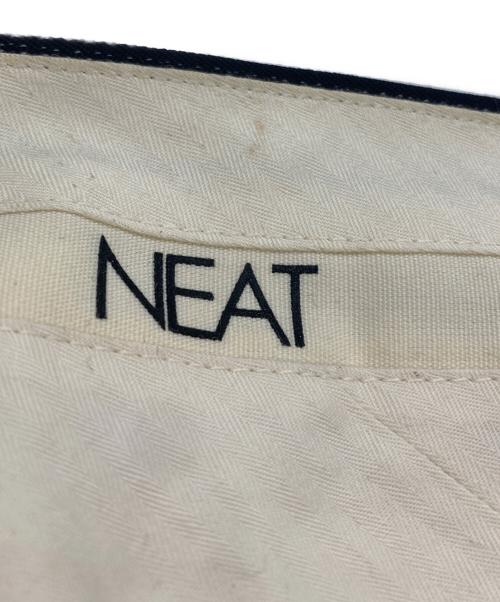 NEAT（ニート）NEAT (ニート) 2タックストライプスラックス ブラック サイズ:46の古着・服飾アイテム