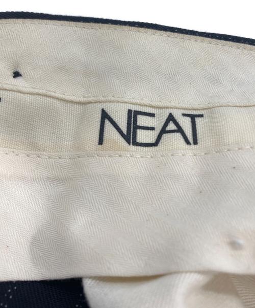 NEAT（ニート）NEAT (ニート) 2タックストライプスラックス ブラック サイズ:46の古着・服飾アイテム
