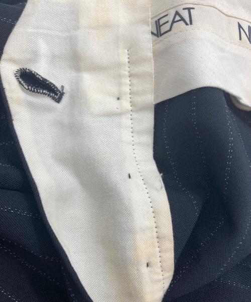 NEAT（ニート）NEAT (ニート) 2タックストライプスラックス ブラック サイズ:46の古着・服飾アイテム