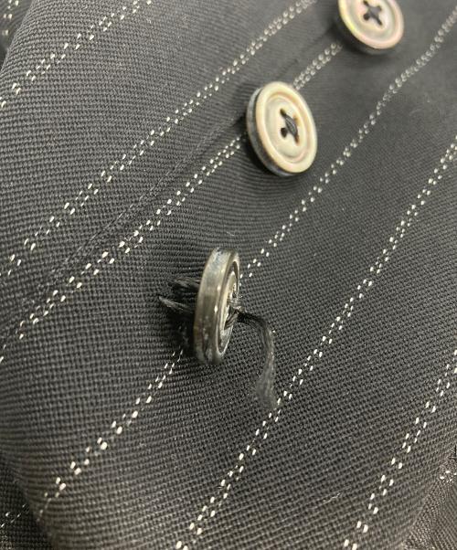 NEAT（ニート）NEAT (ニート) 2タックストライプスラックス ブラック サイズ:46の古着・服飾アイテム