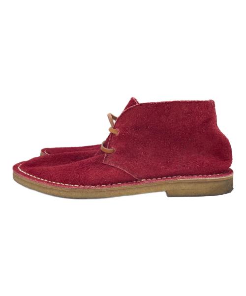 COMME des GARCONS HOMME（コムデギャルソン オム）COMME des GARCONS HOMME (コムデギャルソン オム) スウェードデザートブーツ レッド サイズ:25の古着・服飾アイテム