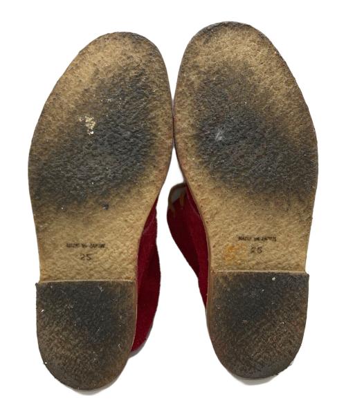 COMME des GARCONS HOMME（コムデギャルソン オム）COMME des GARCONS HOMME (コムデギャルソン オム) スウェードデザートブーツ レッド サイズ:25の古着・服飾アイテム