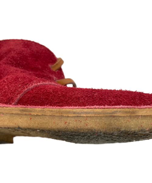 COMME des GARCONS HOMME（コムデギャルソン オム）COMME des GARCONS HOMME (コムデギャルソン オム) スウェードデザートブーツ レッド サイズ:25の古着・服飾アイテム