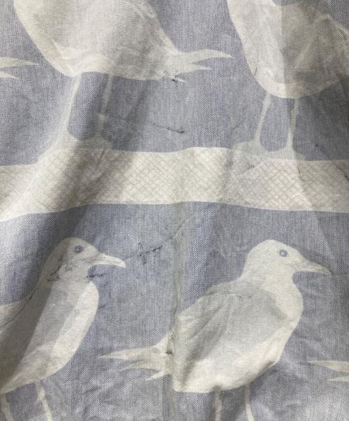 MICHIGAN RAG Co.（ミシガンラグ）MICHIGAN RAG Co. (ミシガンラグ) カモメ柄フーデッドジャケット ネイビー×グレー サイズ:XLの古着・服飾アイテム