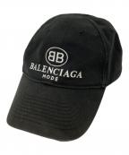 BALENCIAGAバレンシアガ）の古着「BB MODE LOGO EMBROIDERY CAP」｜ブラック