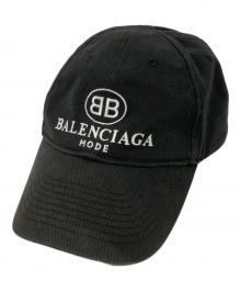 BALENCIAGA（バレンシアガ）の古着「BB MODE LOGO EMBROIDERY CAP」｜ブラック