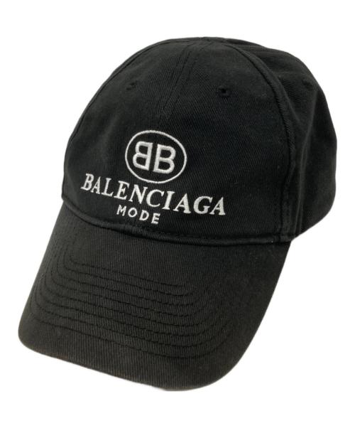 BALENCIAGA（バレンシアガ）BALENCIAGA (バレンシアガ) BB MODE LOGO EMBROIDERY CAP ブラック サイズ:Lの古着・服飾アイテム