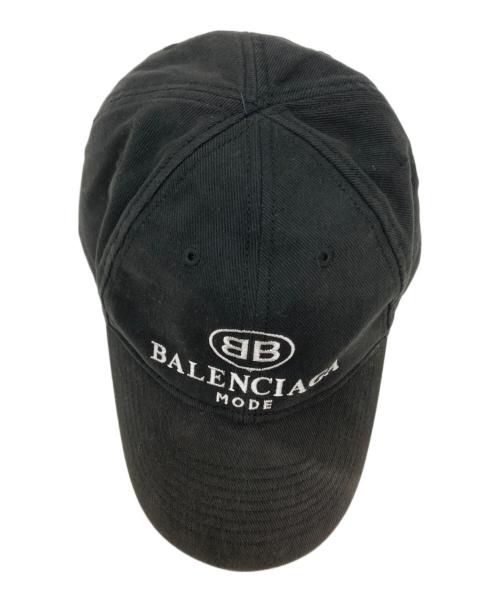 BALENCIAGA（バレンシアガ）BALENCIAGA (バレンシアガ) BB MODE LOGO EMBROIDERY CAP ブラック サイズ:Lの古着・服飾アイテム