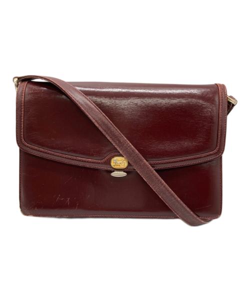 CELINE（セリーヌ）CELINE (セリーヌ) 馬車金具 ショルダーバッグ ボルドーの古着・服飾アイテム