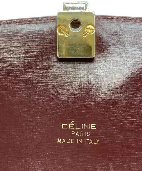 CELINE（セリーヌ）CELINE (セリーヌ) 馬車金具 ショルダーバッグ ボルドーの古着・服飾アイテム