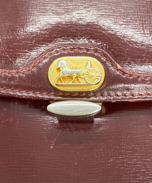CELINE（セリーヌ）CELINE (セリーヌ) 馬車金具 ショルダーバッグ ボルドーの古着・服飾アイテム