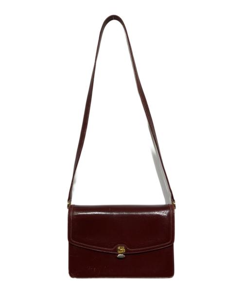 CELINE（セリーヌ）CELINE (セリーヌ) 馬車金具 ショルダーバッグ ボルドーの古着・服飾アイテム