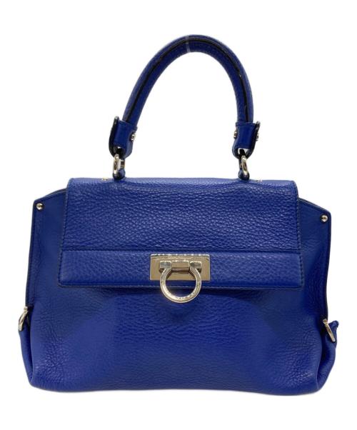 Salvatore Ferragamo（サルヴァトーレ フェラガモ）Salvatore Ferragamo (サルヴァトーレ フェラガモ) ガンチーニ 2WAYバッグ ブルーの古着・服飾アイテム