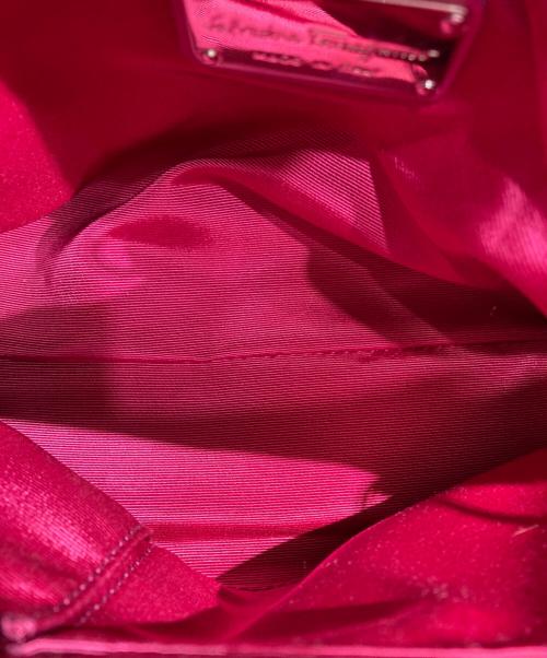 Salvatore Ferragamo（サルヴァトーレ フェラガモ）Salvatore Ferragamo (サルヴァトーレ フェラガモ) ガンチーニ 編込みレザー2WAYバッグ ピンクベージュの古着・服飾アイテム