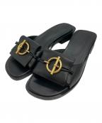 HERMESエルメス）の古着「Isle Glenan アイル グレナン レザーサンダル」｜ブラック