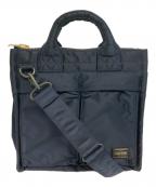PORTERポーター）の古着「SQUARE TOTE BAG」｜アイアンブルー