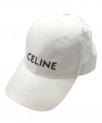 CELINEセリーヌ）の古着「エンブロイダリー ベースボールキャップ」｜ホワイト