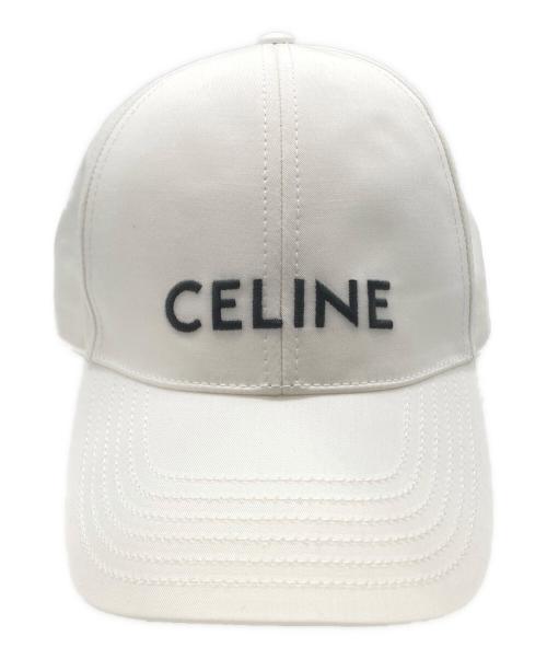 CELINE（セリーヌ）CELINE (セリーヌ) エンブロイダリー ベースボールキャップ ホワイト サイズ:Lの古着・服飾アイテム