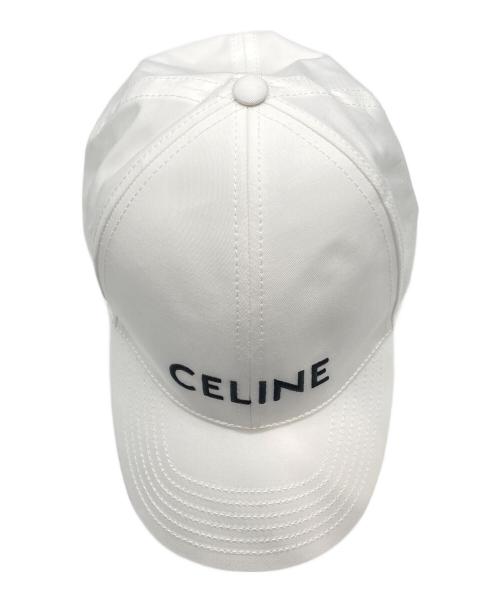 CELINE（セリーヌ）CELINE (セリーヌ) エンブロイダリー ベースボールキャップ ホワイト サイズ:Lの古着・服飾アイテム