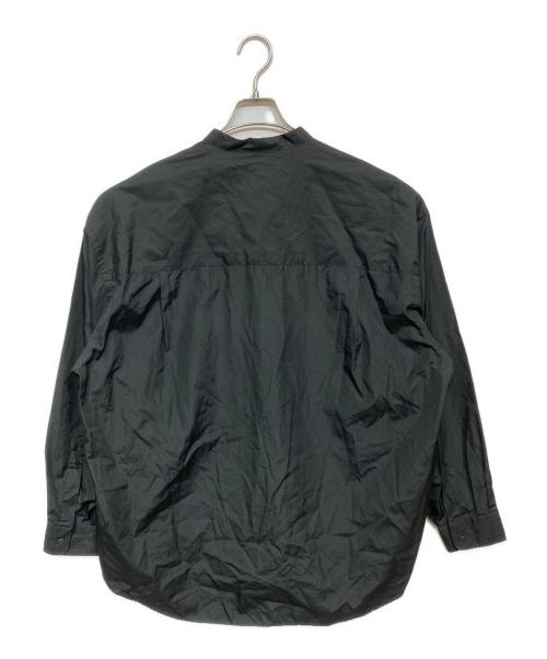 Graphpaper（グラフペーパー）Graphpaper (グラフペーパー) ブロード バンドカラー プルオーバーシャツ ブラック サイズ:Freeの古着・服飾アイテム