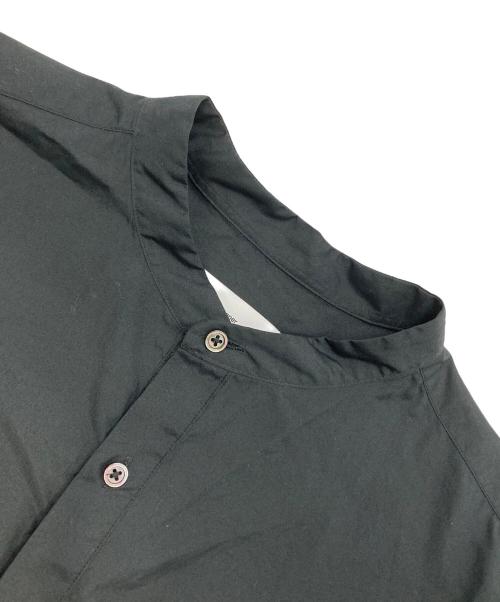 Graphpaper（グラフペーパー）Graphpaper (グラフペーパー) ブロード バンドカラー プルオーバーシャツ ブラック サイズ:Freeの古着・服飾アイテム