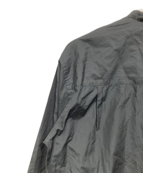 Graphpaper（グラフペーパー）Graphpaper (グラフペーパー) ブロード バンドカラー プルオーバーシャツ ブラック サイズ:Freeの古着・服飾アイテム