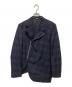 COMME des GARCONS HOMME DEUX（コムデギャルソン オム ドゥ）の古着「チェックジップアップジャケット」｜ネイビー×ブラウン