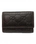 GUCCIグッチ）の古着「グッチシマ6連キーケース」｜ブラウン