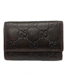 GUCCI（グッチ）の古着「グッチシマ6連キーケース」｜ブラウン