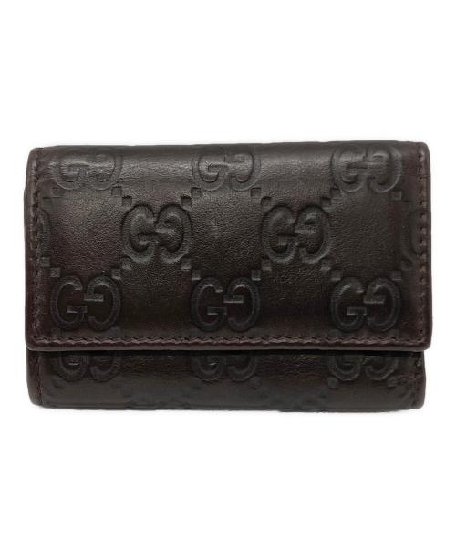 GUCCI（グッチ）GUCCI (グッチ) グッチシマ6連キーケース ブラウンの古着・服飾アイテム