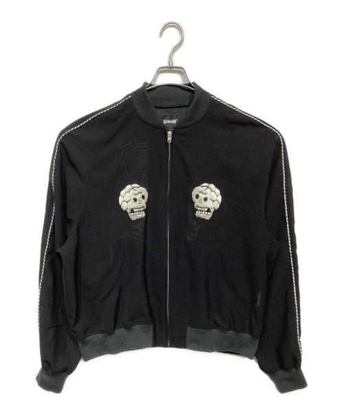 Schott（ショット）Schott (ショット) Skull & Snake CHIFFON SUKA JACKET ブラック サイズ:Lの古着・服飾アイテム
