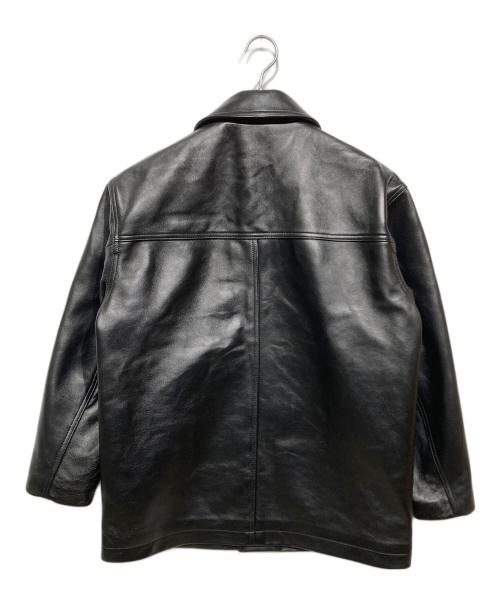 Schott（ショット）Schott (ショット) 別注 LEATHER CAR COAT ブラック サイズ:Mの古着・服飾アイテム