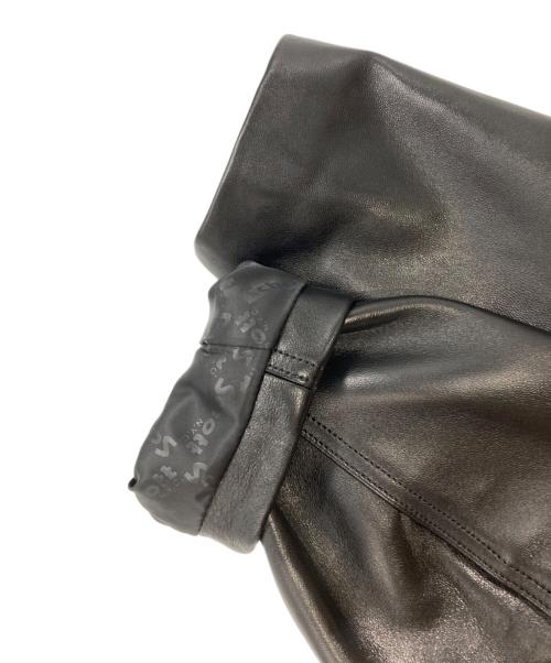 Schott（ショット）Schott (ショット) 別注 LEATHER CAR COAT ブラック サイズ:Mの古着・服飾アイテム