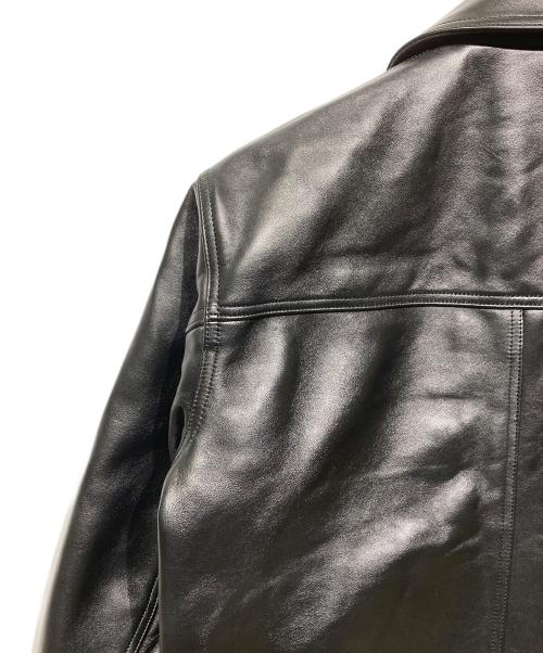 Schott（ショット）Schott (ショット) 別注 LEATHER CAR COAT ブラック サイズ:Mの古着・服飾アイテム