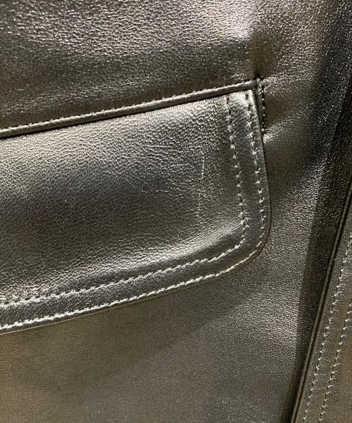Schott（ショット）Schott (ショット) 別注 LEATHER CAR COAT ブラック サイズ:Mの古着・服飾アイテム